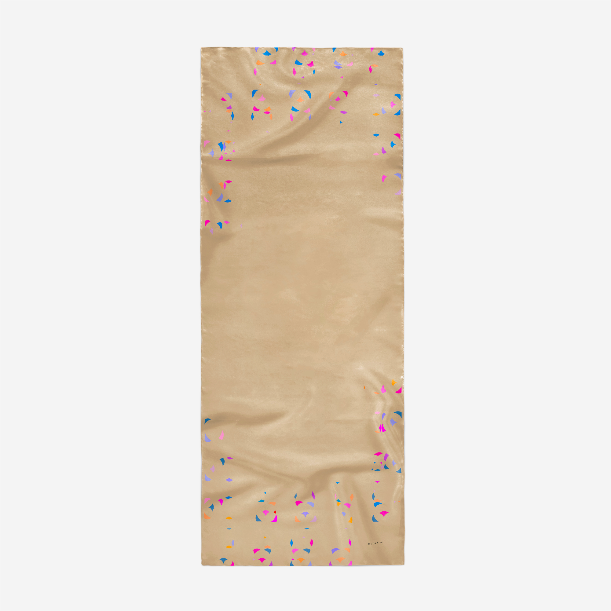 Mookaite colour blocks Scarf / Cotton silk