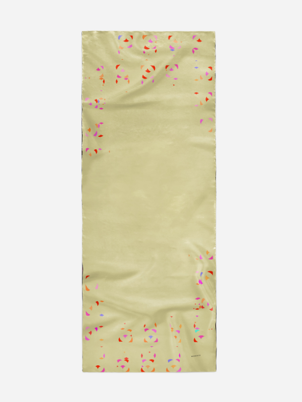 Mookaite colour blocks Scarf / Cotton silk