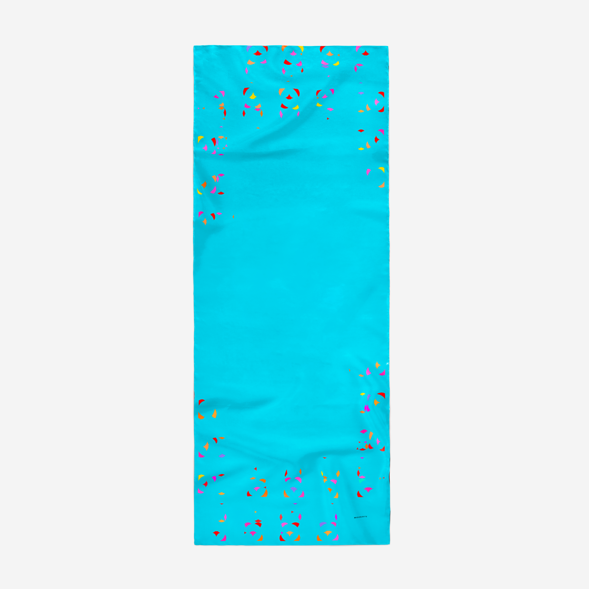 Mookaite colour blocks Scarf / Cotton silk